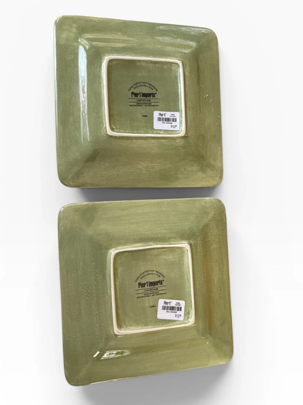 Pier 1 (Set of 2 ) Carynthum Square Salad Plate Discontinued Pattern